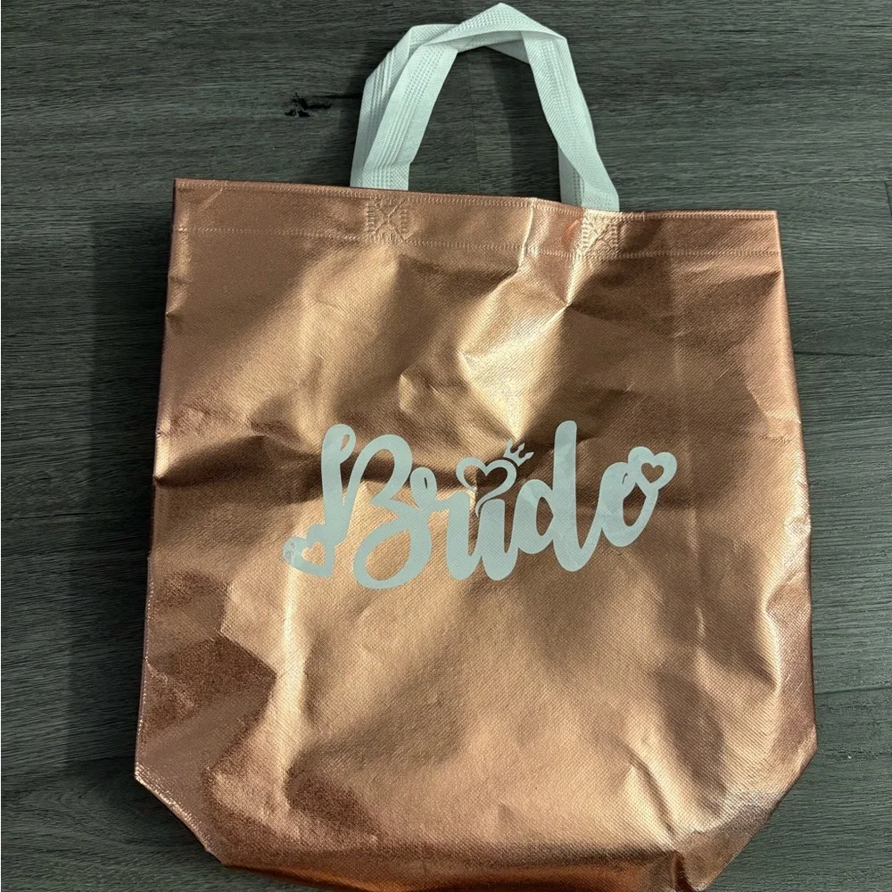 Bride Pajama Set with Slippers and Bag